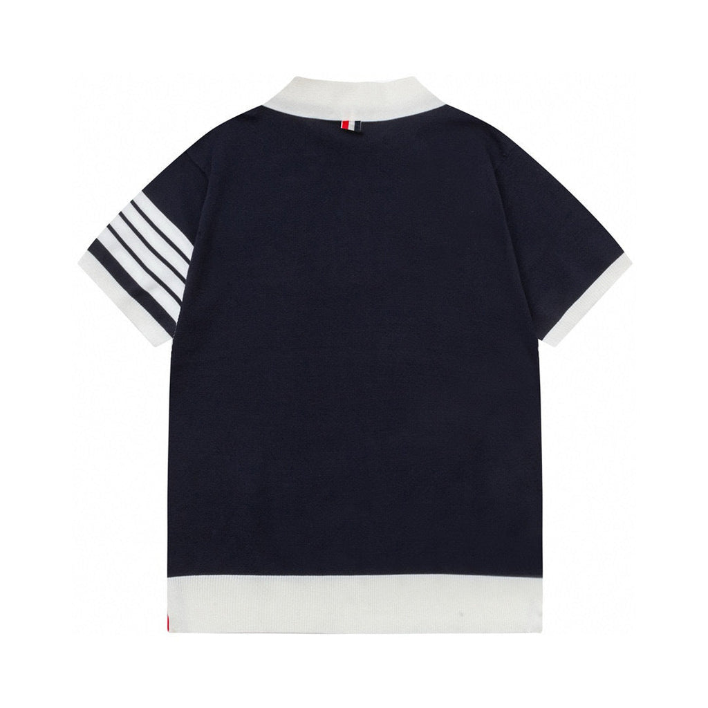 Four-Bar Stripe Knit Tee | Thom Browne