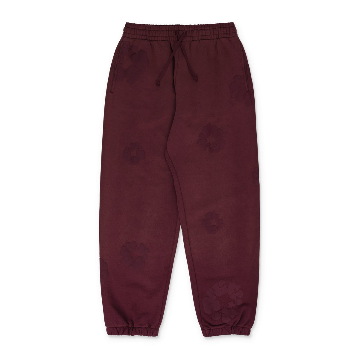Maroon Mono Wreath Sweatpants 'Beet Root'