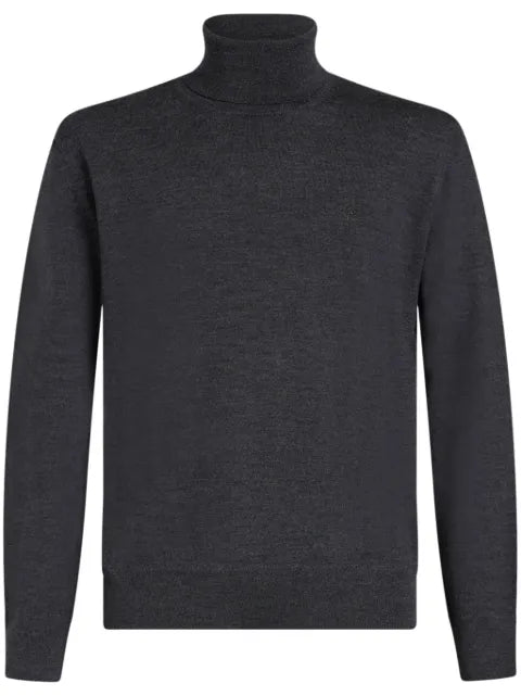 ETRO Pegaso-embroidered high-neck jumper