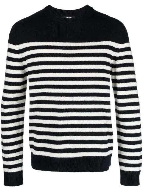 Theory Latho striped cotton jumper