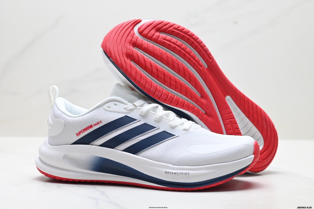 Adidas Men's Running Shoes #7 - 2 Colorways incl. Black/Red & White/Pink