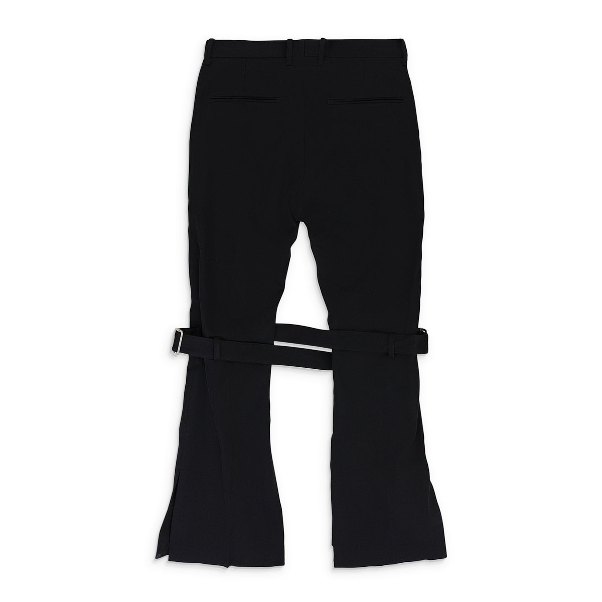 BLACK BUCKLE CASUAL PANTS
