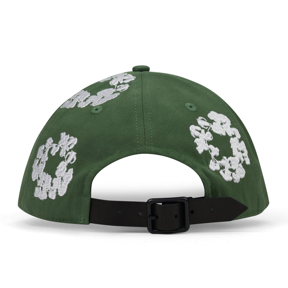 Green Cotton Wreath Fitted Cap