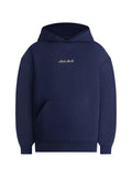 Manière De Voir JS001 in navy Signature relaxed-fit hoodie