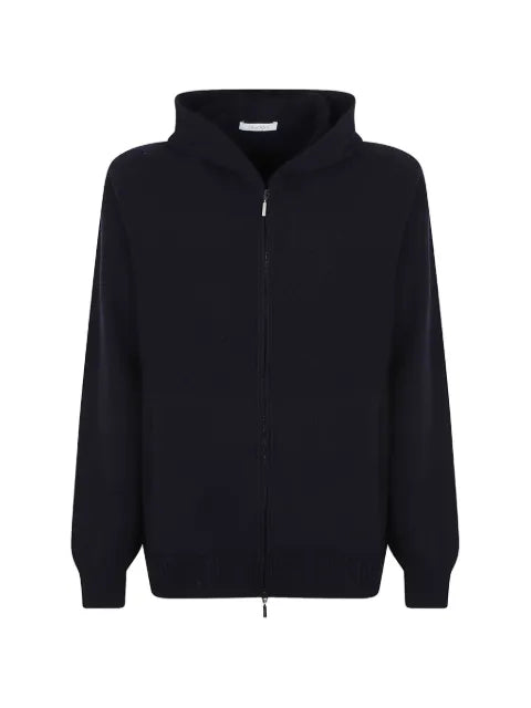Cruciani zip-up knitted hoodie