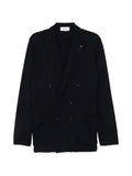 Lardini double-breasted knit blazer