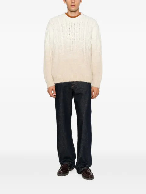 atomo factory cable-knit ombré-effect sweater
