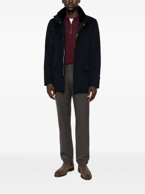 Enrico Mandelli high-neck flap-pocket jacket