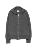 LC23 ribbed-knit zip-up cardigan