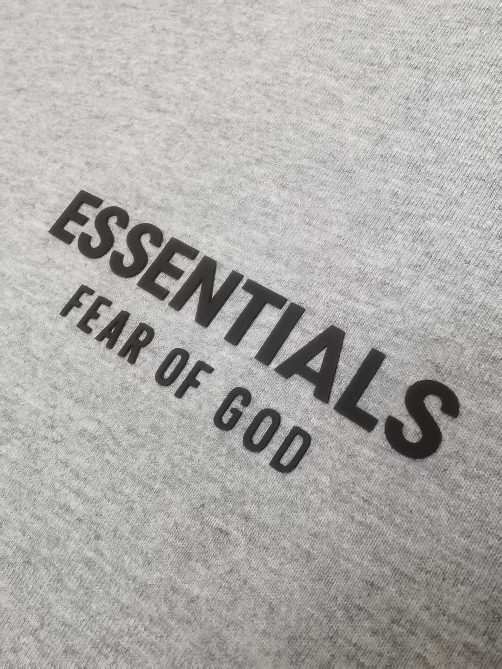 Fear of God Essentials Rubber Print Letter Crew Neck Short Sleeve Tee