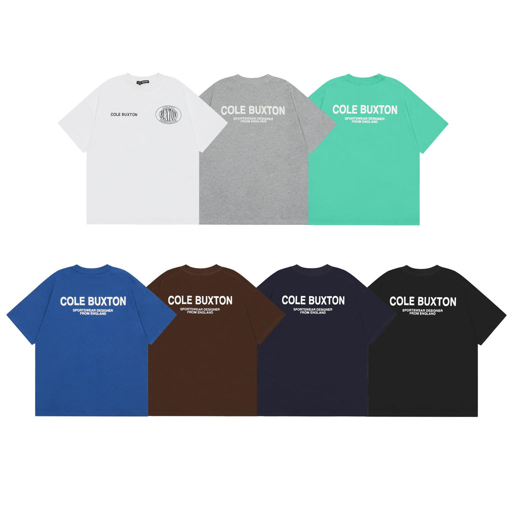 Cole Buxton Multi‑Slogan Graphic Oversized Tee Streetwear Unisex