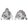 Vale Forever Leopard & Vintage Wash Full-Zip Hoodie white