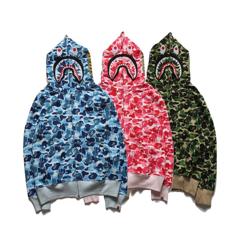BAPE WGM Shark Camo Full-Zip Hoodie