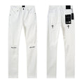 R+A White Cross Graphic Jeans