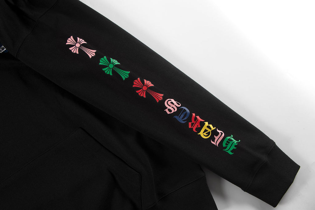 Chrome Hearts Multicolor Floral Cross Graphic Hoodie