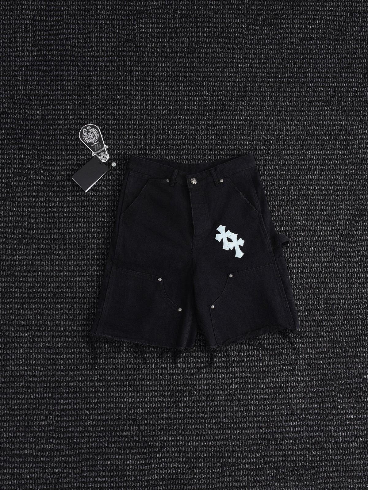Chrome Hearts Cross Graphic Black Shorts