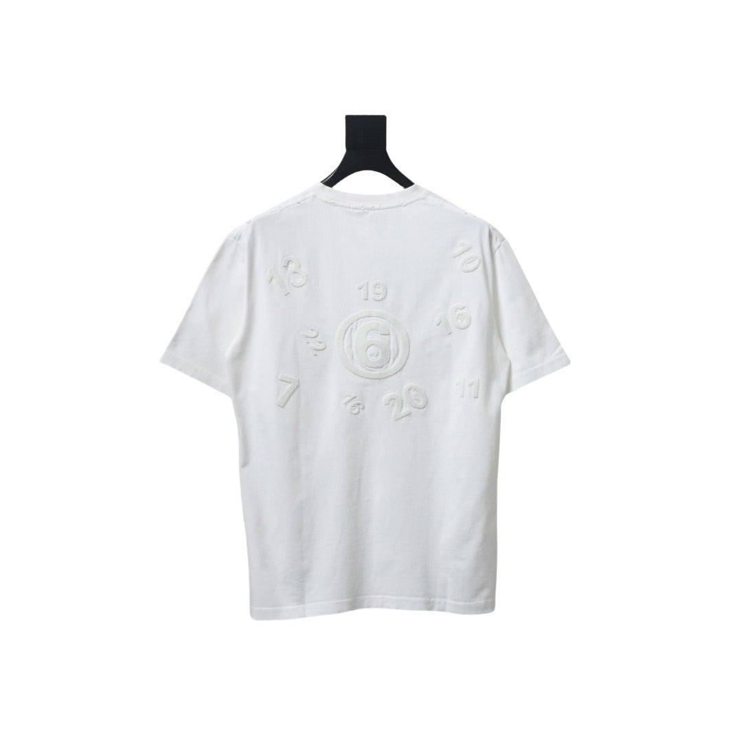Maison Margiela Number Embroidered Short Sleeves T-shirt White