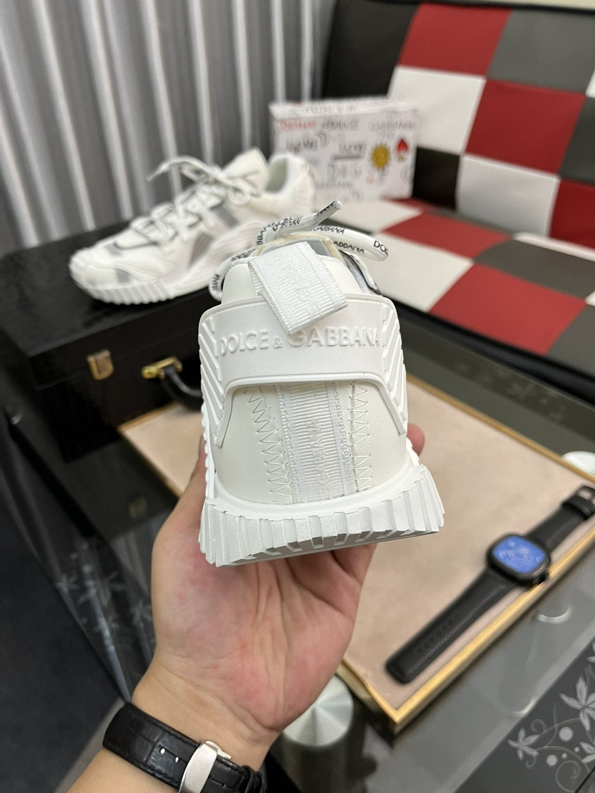 Dolce & Gabbana White and Light Gray Chunky Sneakers