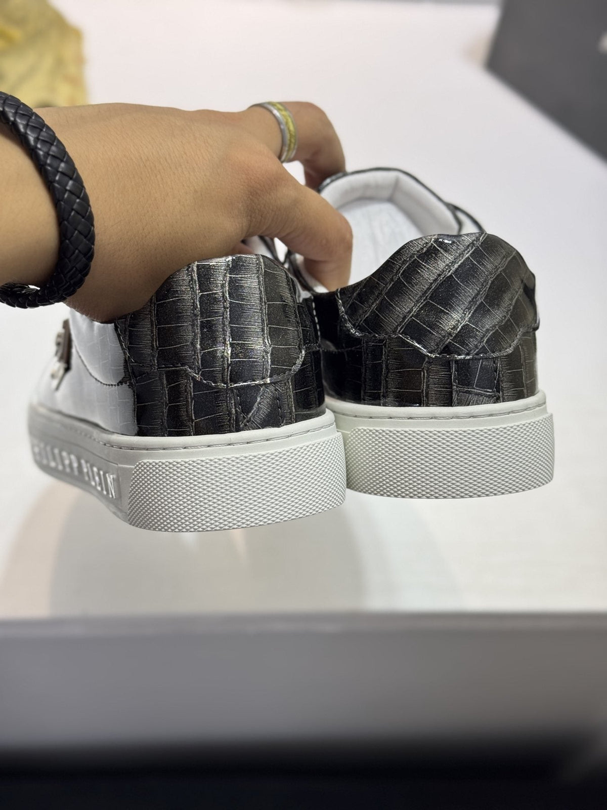 Philipp Plein Men's Textured Low-Top Sneakers - Textured Patterned Upper