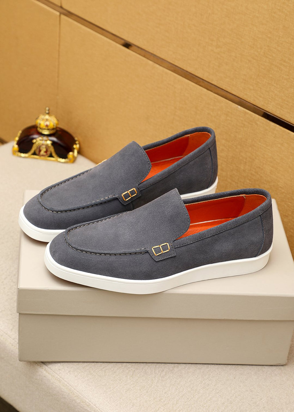 Santoni Men's Moc-Toe Slip-On Shoes